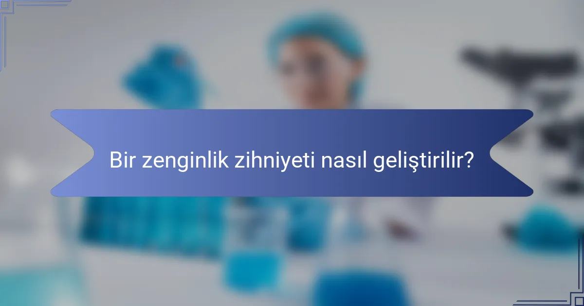 Bir zenginlik zihniyeti nasıl geliştirilir?