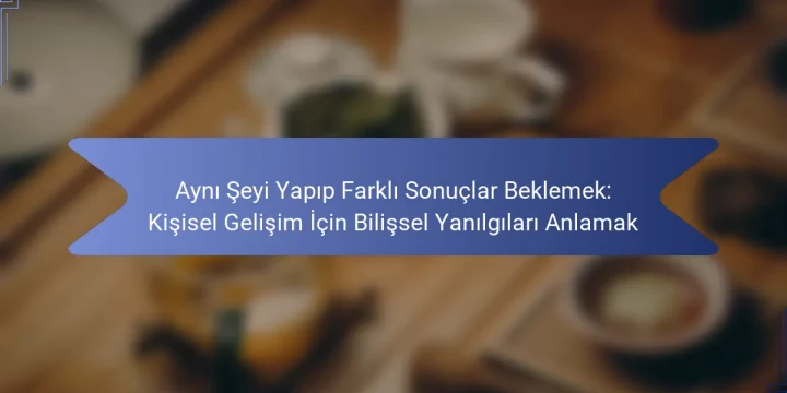 Aynı Şeyi Yapıp Farklı Sonuçlar Beklemek: Kişisel Gelişim İçin Bilişsel Yanılgıları Anlamak