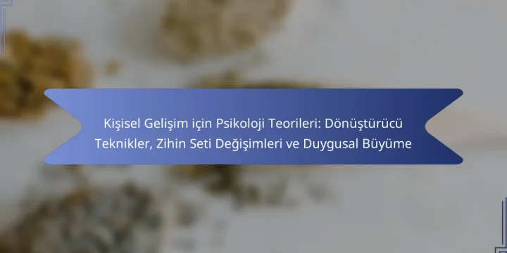 Kişisel Gelişim için Psikoloji Teorileri: Dönüştürücü Teknikler, Zihin Seti Değişimleri ve Duygusal Büyüme