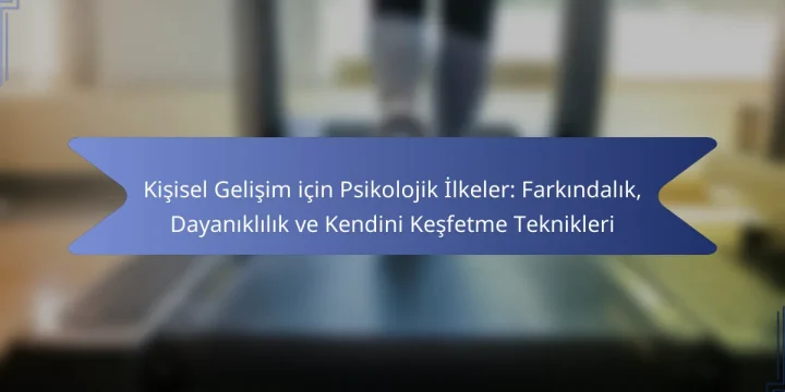Kişisel Gelişim için Psikolojik İlkeler: Farkındalık, Dayanıklılık ve Kendini Keşfetme Teknikleri