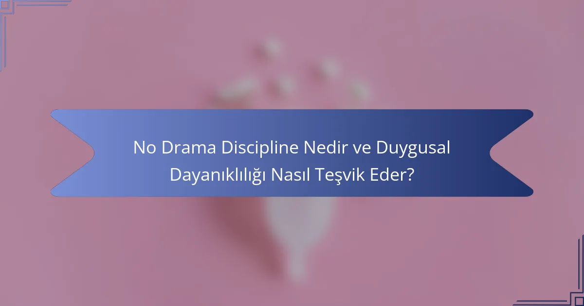 No Drama Discipline Nedir ve Duygusal Dayanıklılığı Nasıl Teşvik Eder?